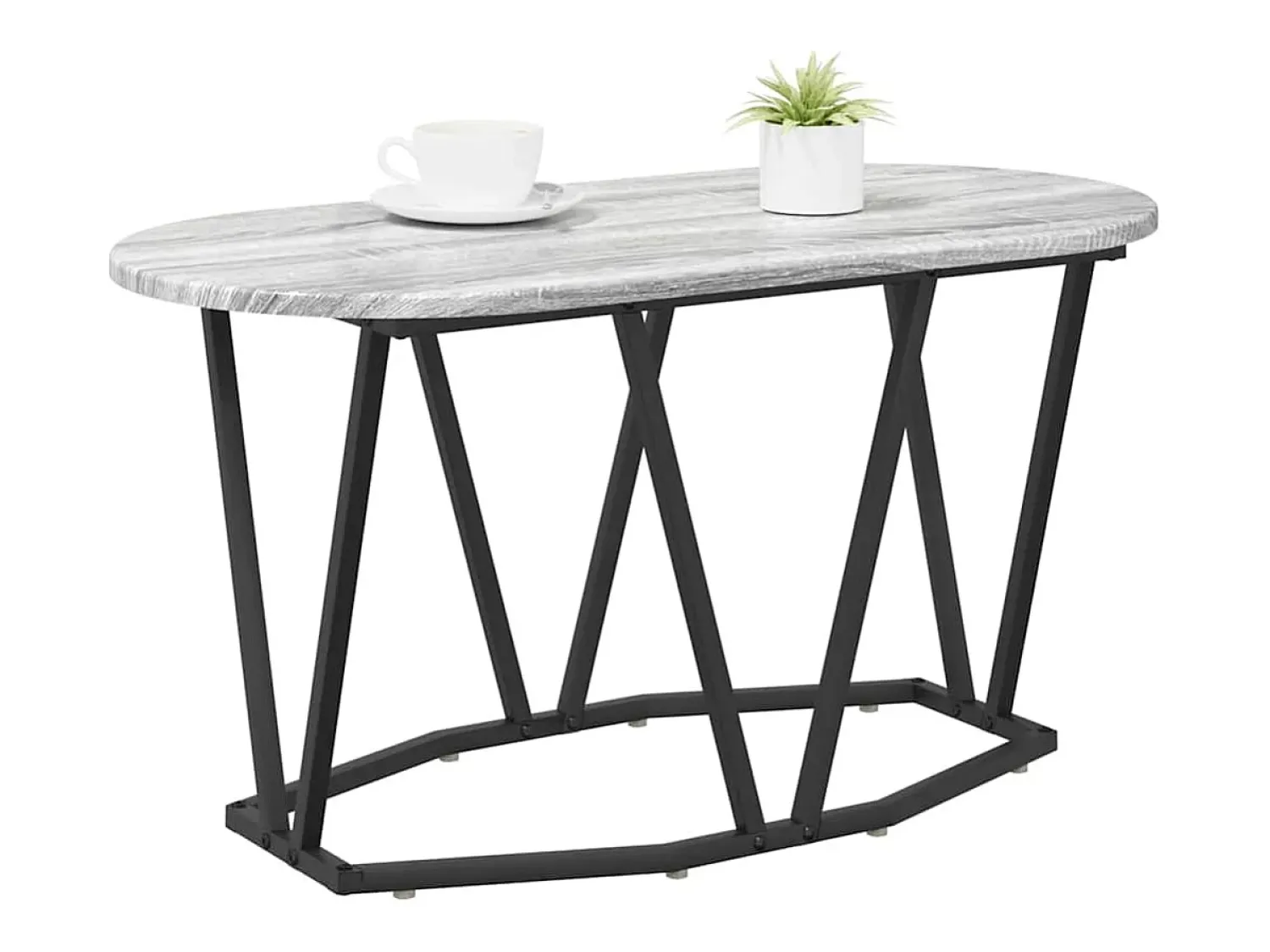 Mesa De Centro* Mesa de centro | Mesa de apoio Cinzeto 80x40x40.5 cm Cinzento
