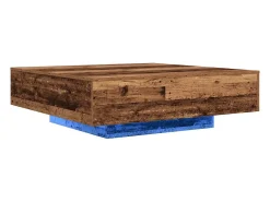 Mesa de centro | Mesa de apoio | Mesa de café Madeira antiga 100x100x31 cm Castanho