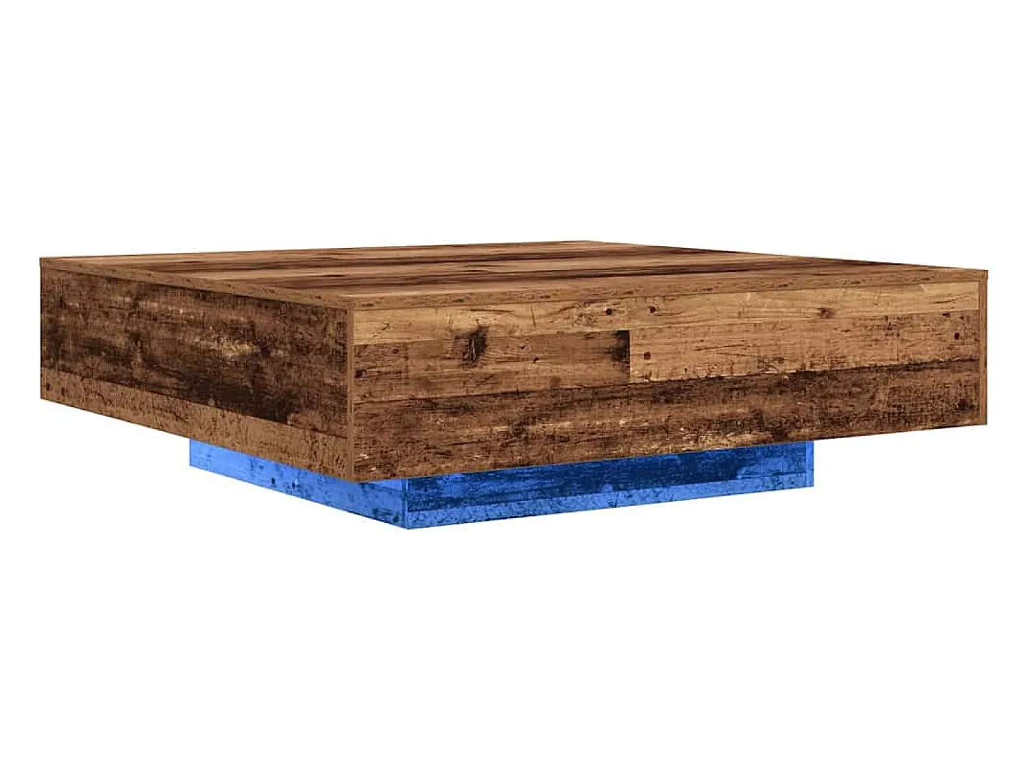 Mesa de centro | Mesa de apoio | Mesa de café Madeira antiga 100x100x31 cm Castanho