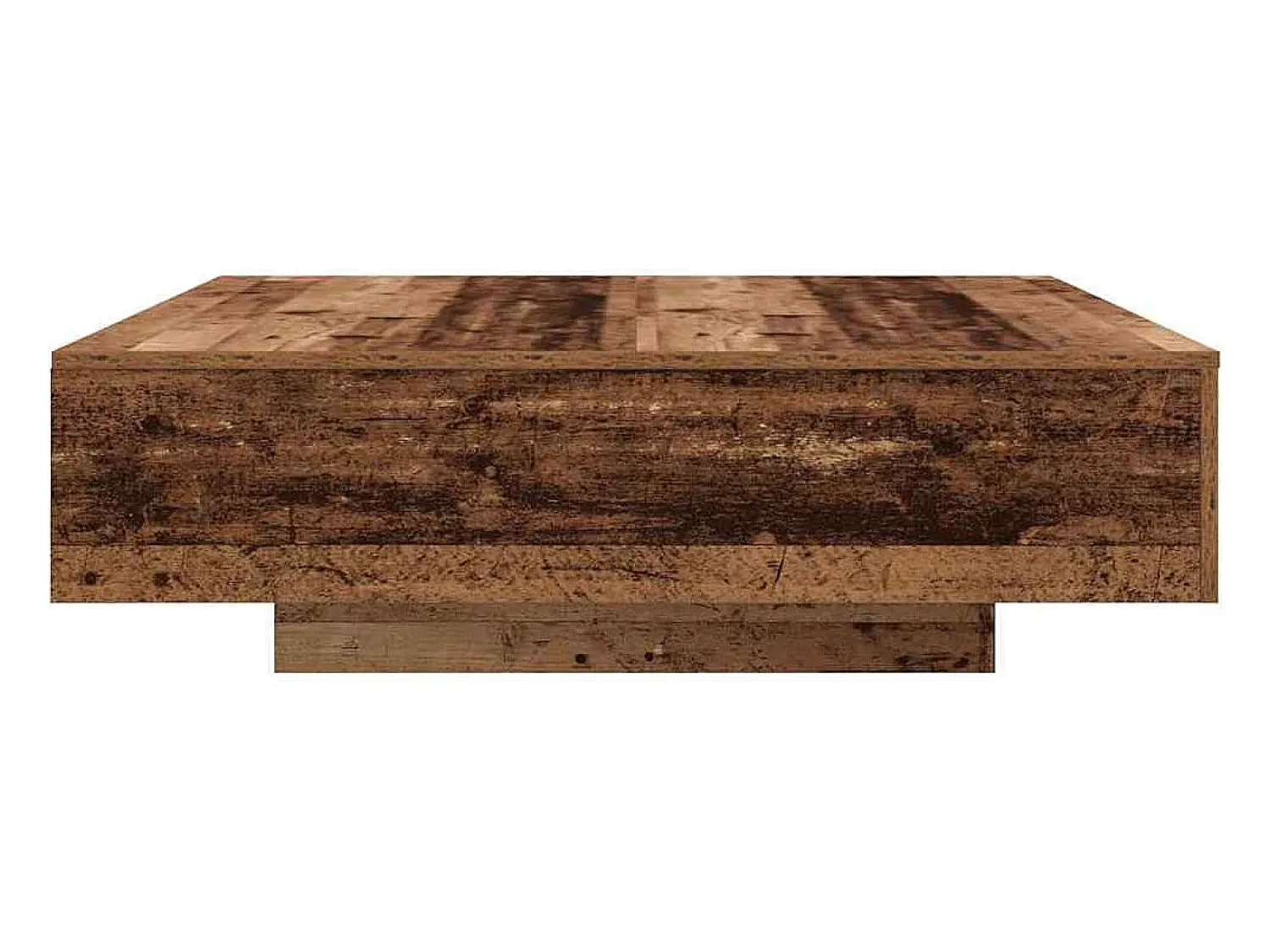 Mesa de centro | Mesa de apoio | Mesa de café Madeira antiga 100x100x31 cm Castanho