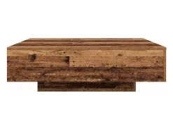 Mesa de centro | Mesa de apoio | Mesa de café Madeira antiga 100x100x31 cm Castanho