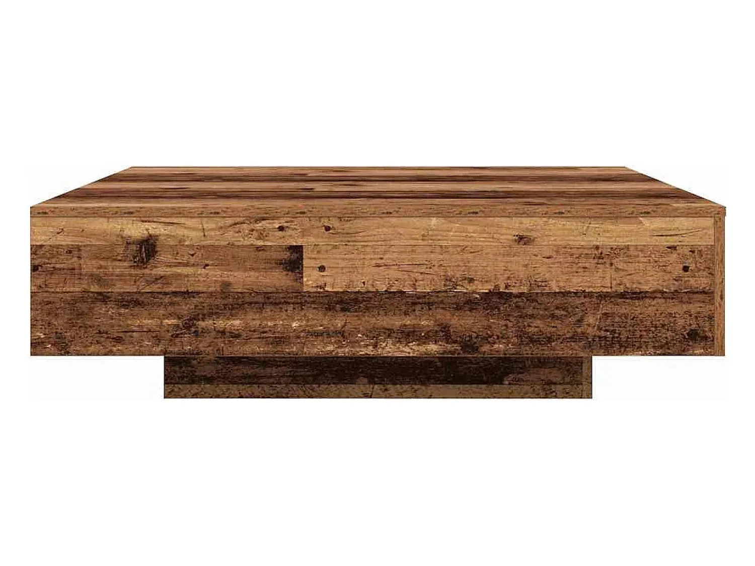 Mesa de centro | Mesa de apoio | Mesa de café Madeira antiga 100x100x31 cm Castanho