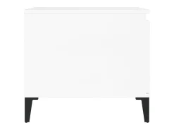 Mesa De Centro* Mesa de centro | Mesa de apoio 100x50x45 cm derivados madeira brilhante Branco
