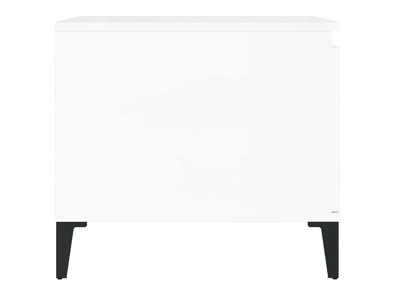 Mesa De Centro* Mesa de centro | Mesa de apoio 100x50x45 cm derivados madeira brilhante Branco