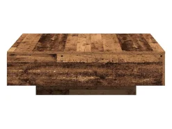 Mesa De Centro* Mesa de centro | Mesa de apoio Madeira antiga 100x100x31 cm Castanho