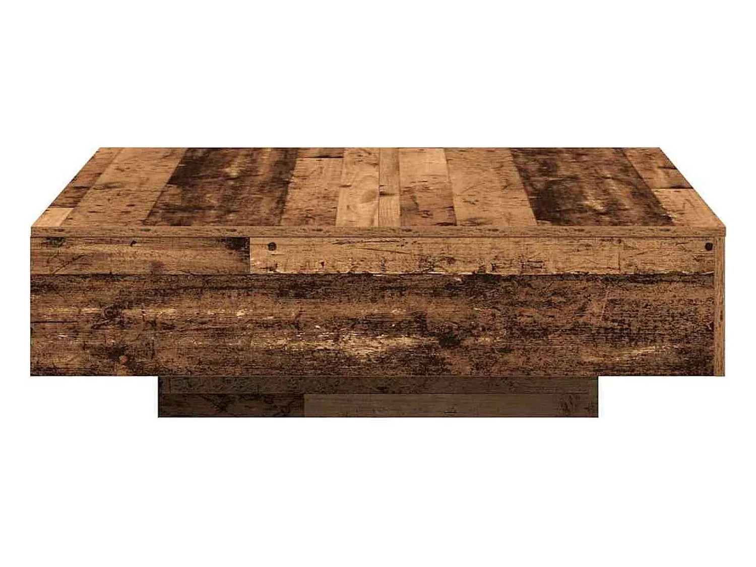 Mesa De Centro* Mesa de centro | Mesa de apoio Madeira antiga 100x100x31 cm Castanho