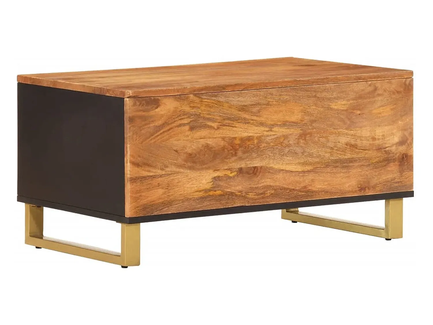 Mesa De Centro* Mesa de centro | Mesa de apoio 80x50x40 cm mangueira maciça e preto Castanho