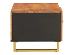 Mesa De Centro* Mesa de centro | Mesa de apoio 80x50x40 cm mangueira maciça e preto Castanho
