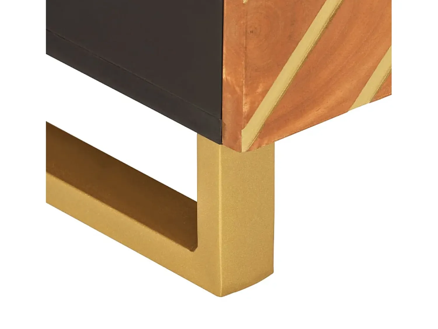 Mesa De Centro* Mesa de centro | Mesa de apoio 80x50x40 cm mangueira maciça e preto Castanho