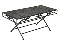 Mesa de centro | Mesa de apoio | Mesa de café dobrável estilo vintage metal 100x50x45 cm^ Mesa De Centro