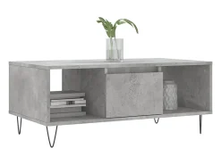 Mesa De Centro| Mesa de centro | Mesa de apoio 90x50x36.5 cm derivados madeira cimento Cinzento