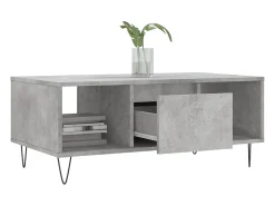 Mesa De Centro| Mesa de centro | Mesa de apoio 90x50x36.5 cm derivados madeira cimento Cinzento
