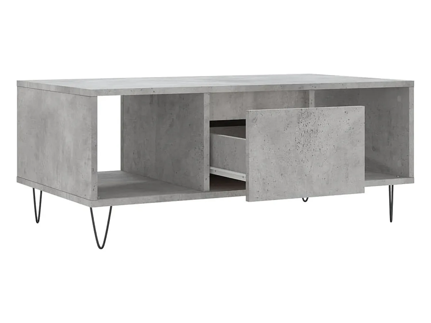 Mesa De Centro| Mesa de centro | Mesa de apoio 90x50x36.5 cm derivados madeira cimento Cinzento