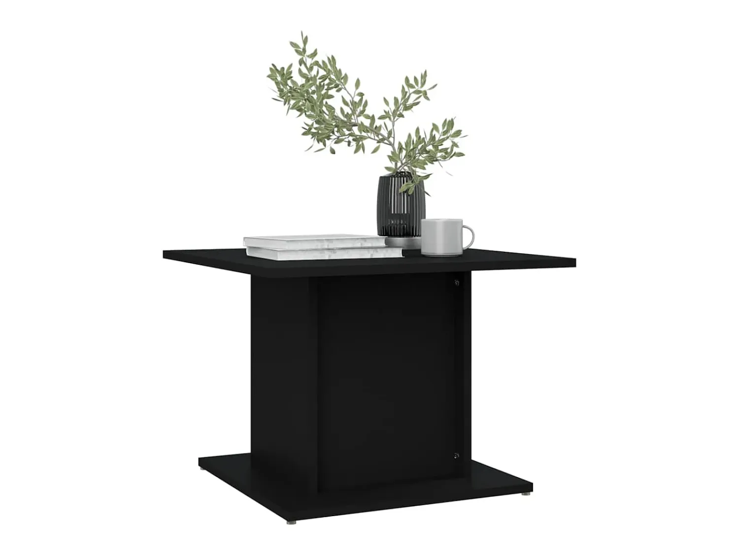 Mesa De Centro| Mesa de centro | Mesa de apoio 55.5x55.5x40 cm derivados de madeira Preto