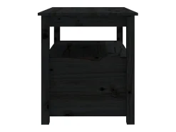 New Mesa de centro | Mesa de apoio 71x49x55 cm pinho maciço Preto