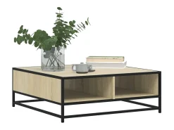 Mesa De Centro| Mesa de centro | Mesa de apoio 80x80x30 cm deriv. madeira/metal carvalho sonoma Castanho