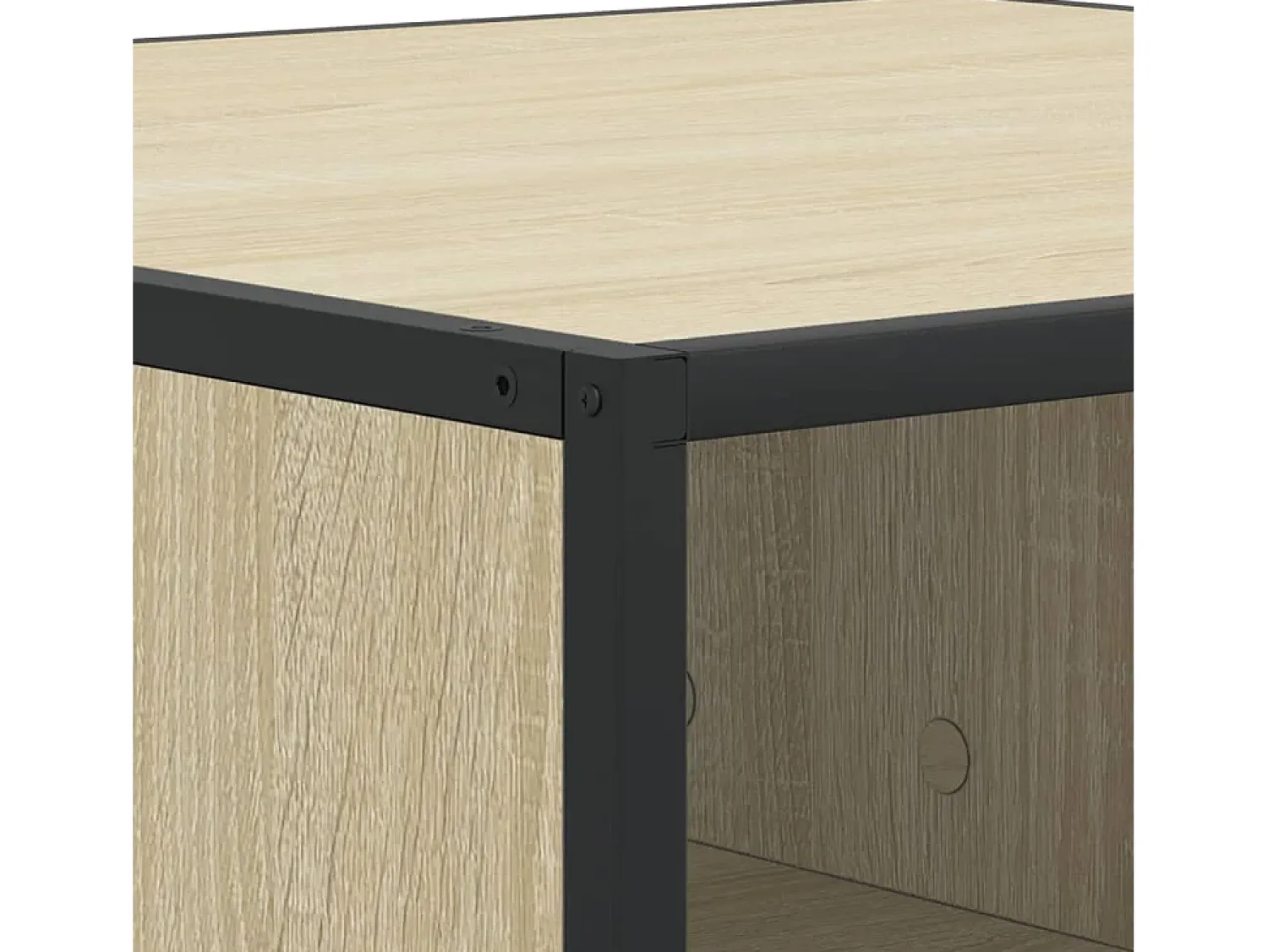 Mesa De Centro| Mesa de centro | Mesa de apoio 80x80x30 cm deriv. madeira/metal carvalho sonoma Castanho