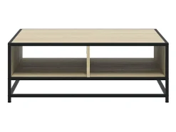 Mesa De Centro| Mesa de centro | Mesa de apoio 80x80x30 cm deriv. madeira/metal carvalho sonoma Castanho