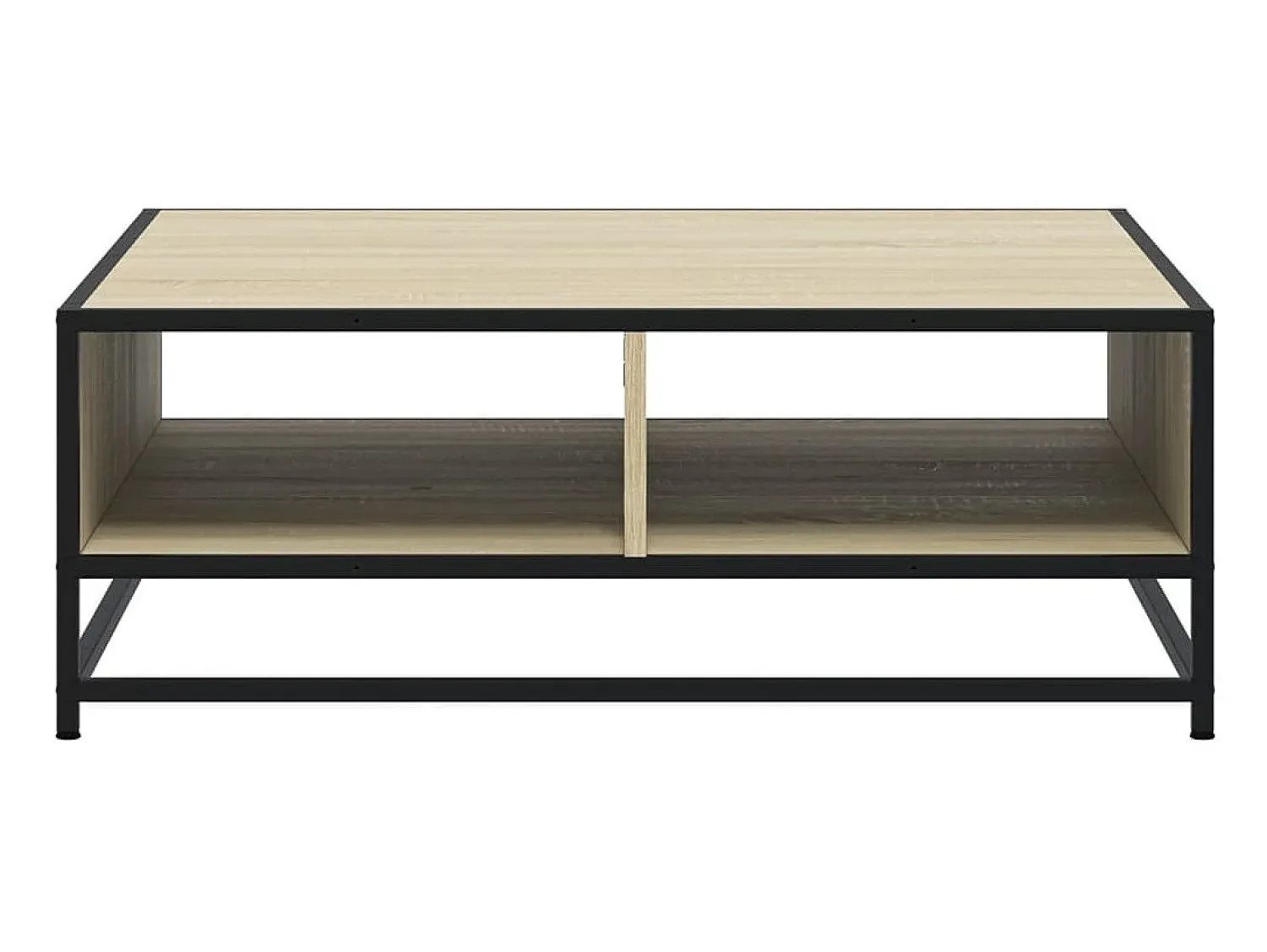 Mesa De Centro| Mesa de centro | Mesa de apoio 80x80x30 cm deriv. madeira/metal carvalho sonoma Castanho
