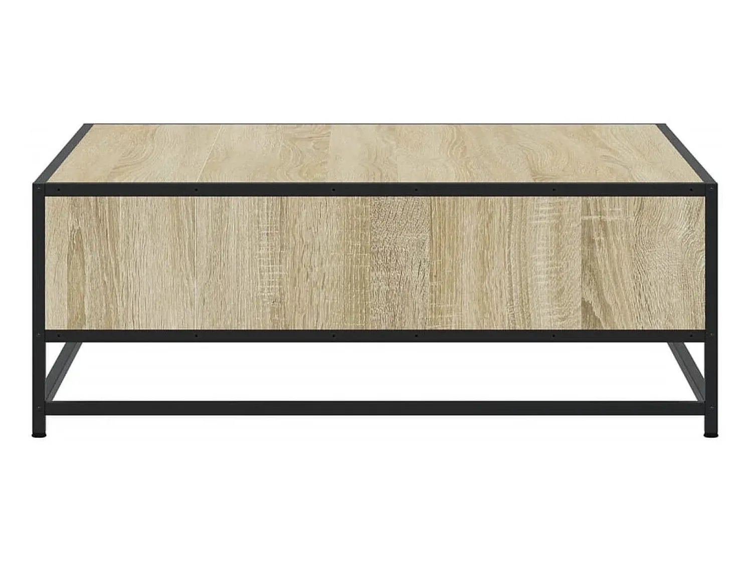 Mesa De Centro| Mesa de centro | Mesa de apoio 80x80x30 cm deriv. madeira/metal carvalho sonoma Castanho