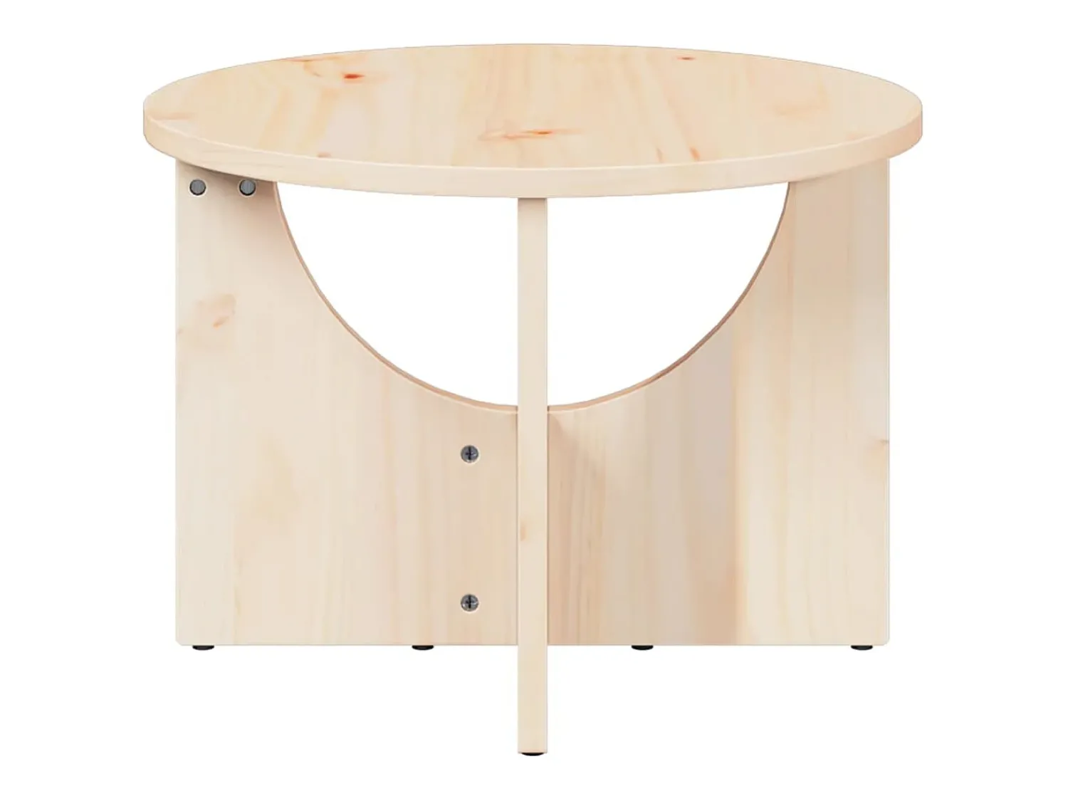 Mesa De Centro| Mesa de centro | Mesa de apoio Natural 50x50x35 cm Madeira de pinho maciça Castanho