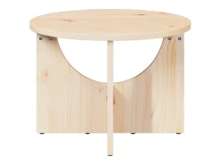 Mesa De Centro| Mesa de centro | Mesa de apoio Natural 50x50x35 cm Madeira de pinho maciça Castanho