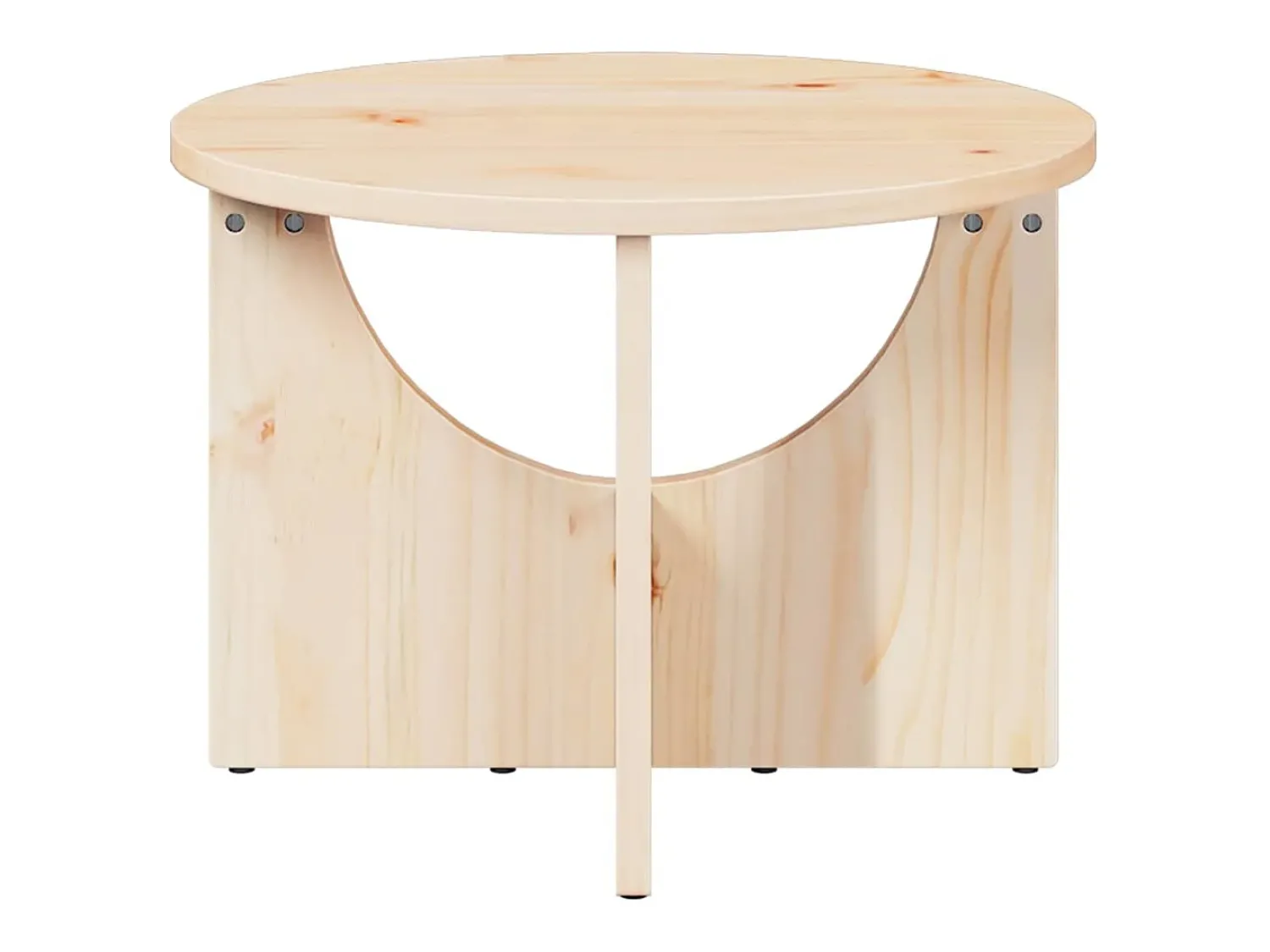 Mesa De Centro| Mesa de centro | Mesa de apoio Natural 50x50x35 cm Madeira de pinho maciça Castanho