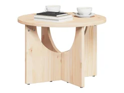 Mesa De Centro| Mesa de centro | Mesa de apoio Natural 50x50x35 cm Madeira de pinho maciça Castanho
