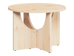 Mesa De Centro| Mesa de centro | Mesa de apoio Natural 50x50x35 cm Madeira de pinho maciça Castanho