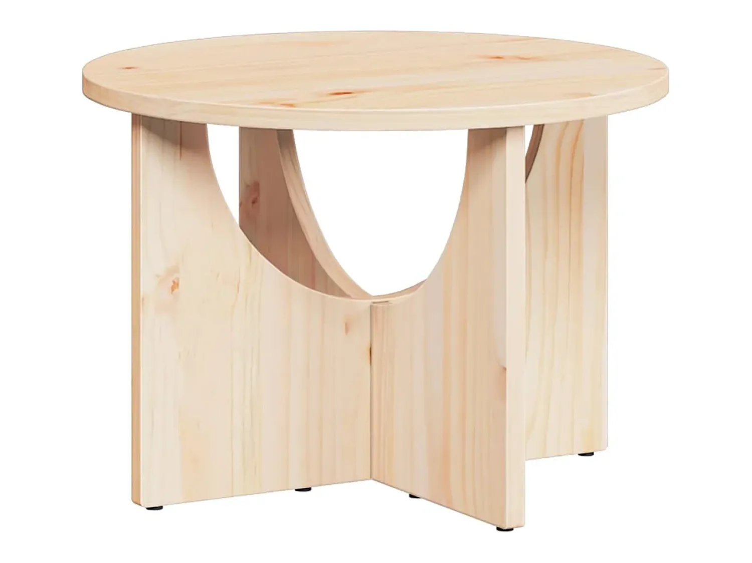 Mesa De Centro| Mesa de centro | Mesa de apoio Natural 50x50x35 cm Madeira de pinho maciça Castanho