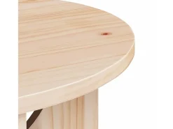 Mesa De Centro| Mesa de centro | Mesa de apoio Natural 50x50x35 cm Madeira de pinho maciça Castanho