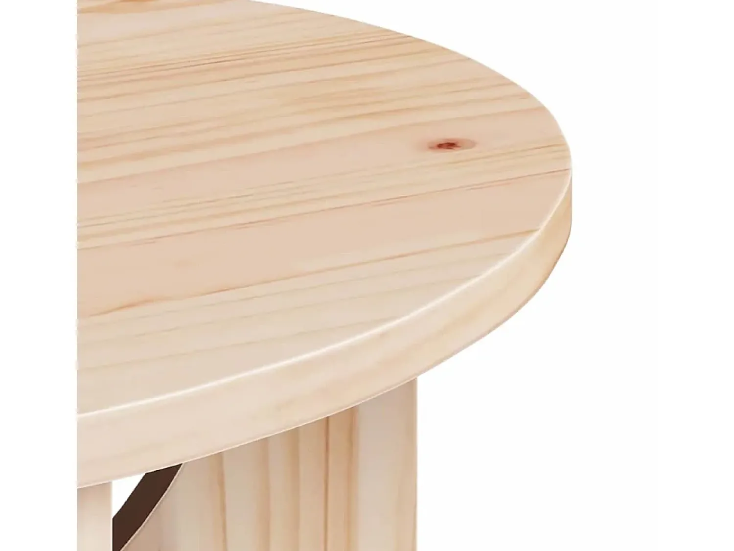Mesa De Centro| Mesa de centro | Mesa de apoio Natural 50x50x35 cm Madeira de pinho maciça Castanho