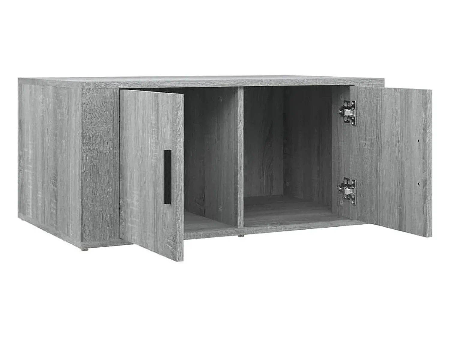 Mesa De Centro* Mesa de centro | Mesa de apoio 80x50x36 cm derivados de madeira cinza sonoma Cinzento