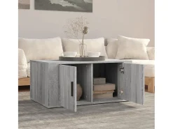 Mesa De Centro* Mesa de centro | Mesa de apoio 80x50x36 cm derivados de madeira cinza sonoma Cinzento