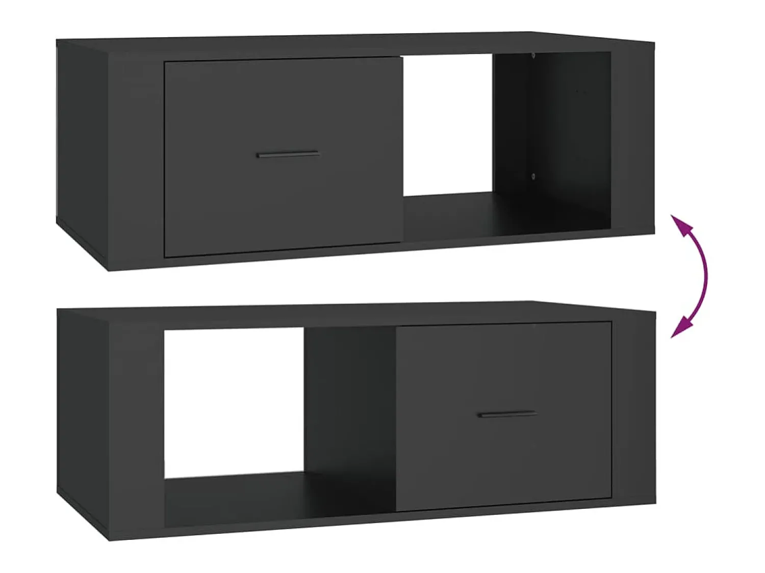 Mesa de centro | Mesa de apoio 100x50.5x35 cm derivados de madeira^ Mesa De Centro