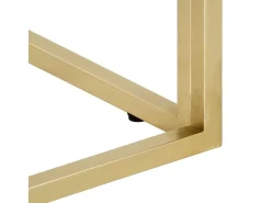 Hot Mesa de centro | Mesa de apoio aço inoxidável e vidro temperado dourado Cor de laranja