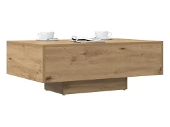 Mesa De Centro* Mesa de centro | Mesa de apoio | Mesa de café 85x55x31 cm deriv. madeira carvalho artisiano Castanho