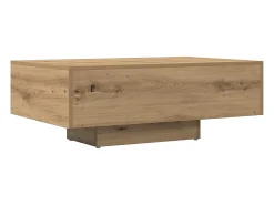Mesa De Centro* Mesa de centro | Mesa de apoio | Mesa de café 85x55x31 cm deriv. madeira carvalho artisiano Castanho