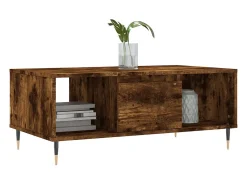 Mesa de centro | Mesa de apoio 90x50x36.5 cm derivados madeira carvalho fumado^ Mesa De Centro