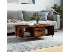 Mesa de centro | Mesa de apoio 90x50x36.5 cm derivados madeira carvalho fumado^ Mesa De Centro