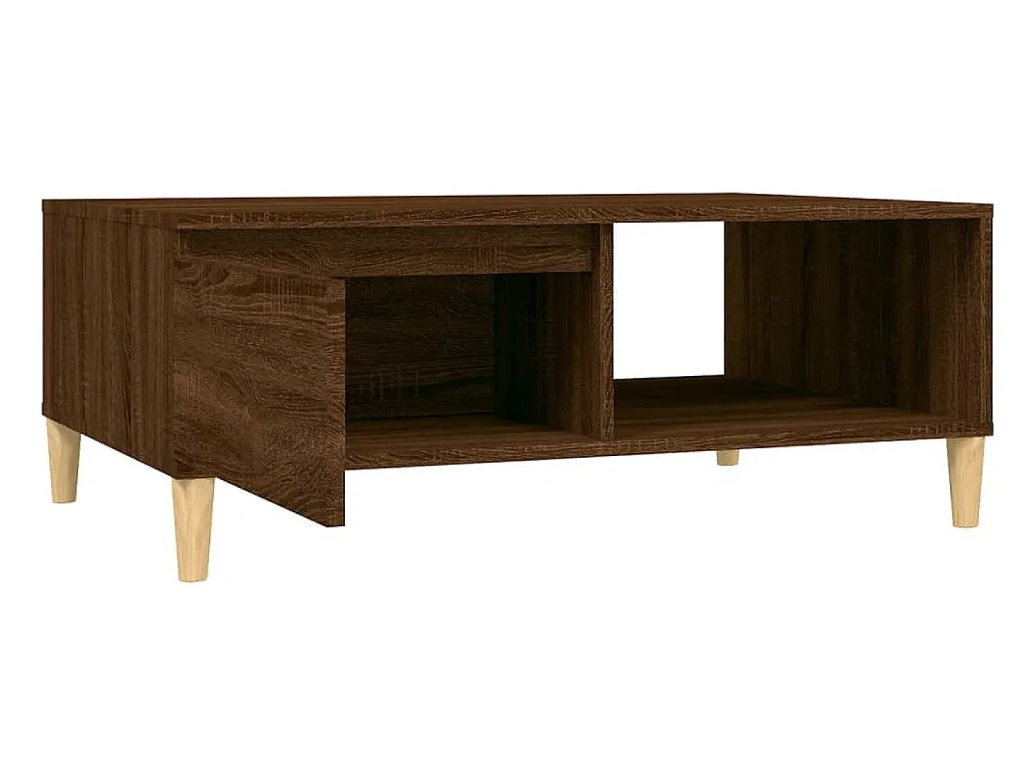 Outlet Mesa de centro | Mesa de apoio 90x60x35 cm derivados madeira carvalho Castanho