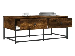 Sale Mesa de centro | Mesa de apoio 100x51x40 cm derivados madeira carvalho fumado Castanho