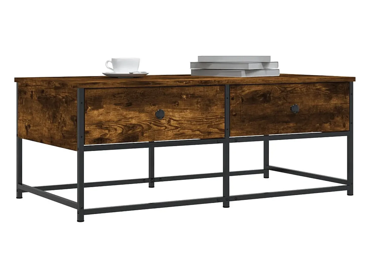 Sale Mesa de centro | Mesa de apoio 100x51x40 cm derivados madeira carvalho fumado Castanho