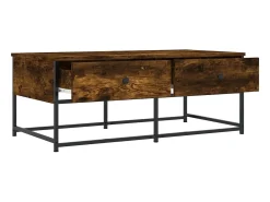 Sale Mesa de centro | Mesa de apoio 100x51x40 cm derivados madeira carvalho fumado Castanho