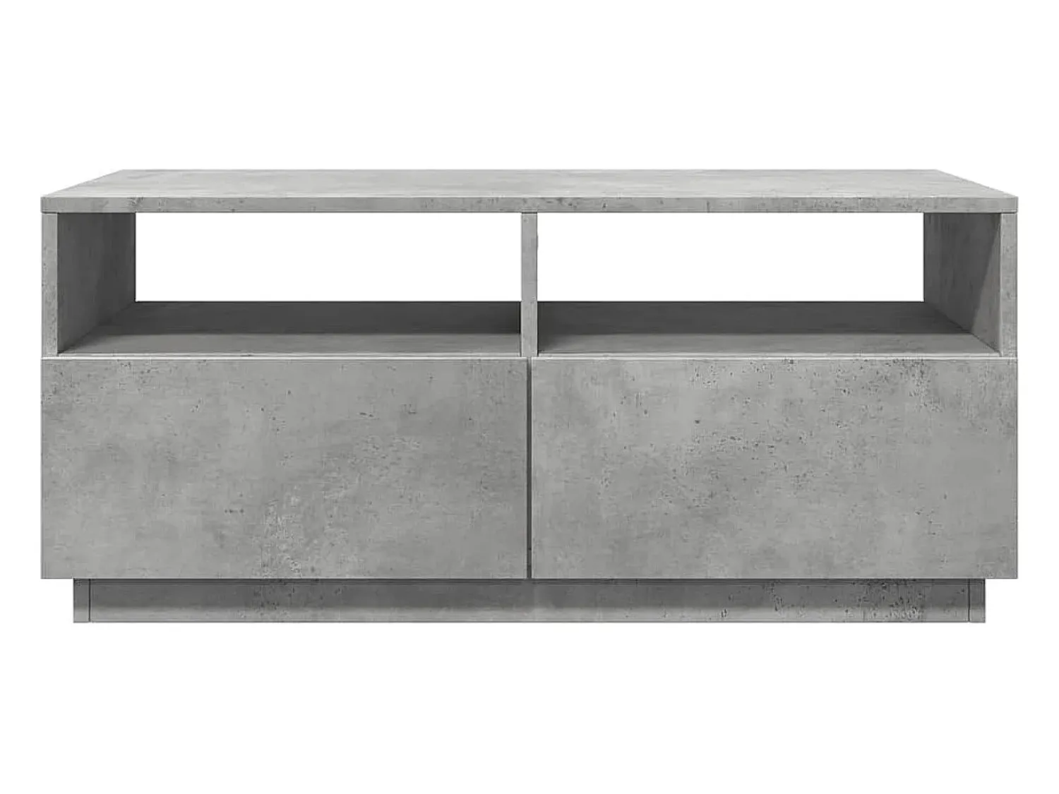 Mesa De Centro| Mesa de centro | Mesa de apoio com luzes LED 90x49x40 cm cimento Cinzento