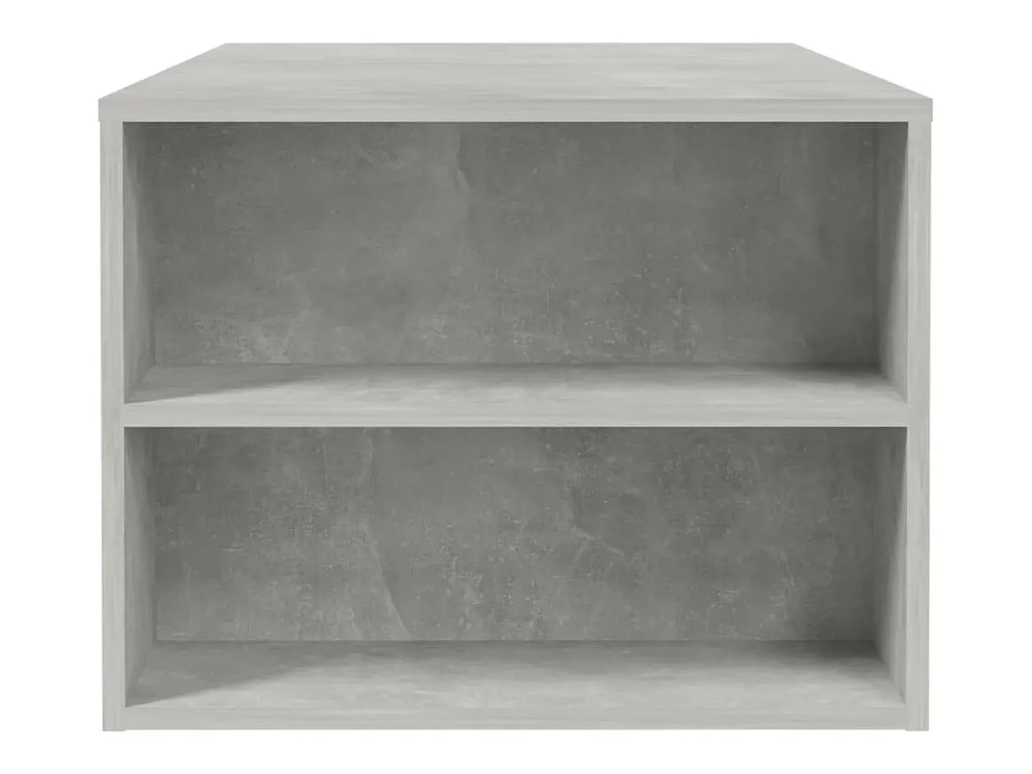 Mesa De Centro| Mesa de centro | Mesa de apoio 102x55x42 cm madeira processada cinza cimento Cinzento