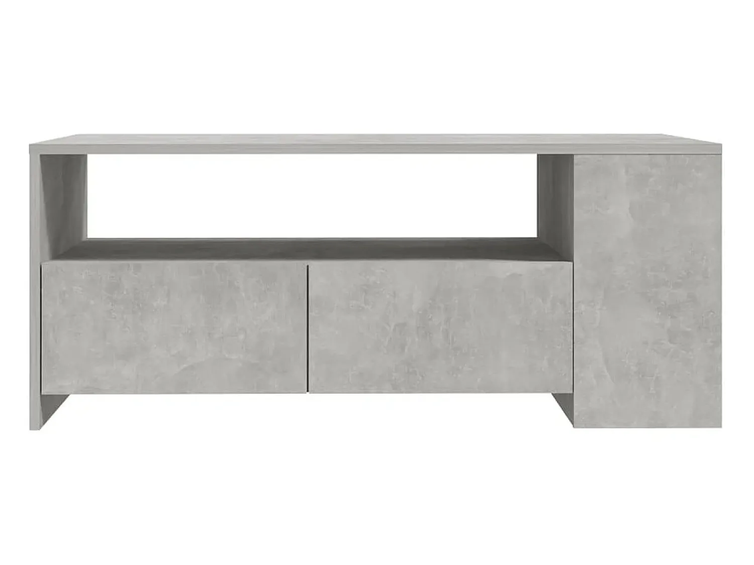 Mesa De Centro| Mesa de centro | Mesa de apoio 102x55x42 cm madeira processada cinza cimento Cinzento