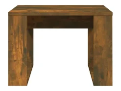 Mesa De Centro* Mesa de centro | Mesa de apoio 50x50x35 cm derivados de madeira carvalho fumado Castanho