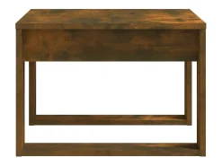Mesa De Centro* Mesa de centro | Mesa de apoio 50x50x35 cm derivados de madeira carvalho fumado Castanho