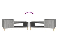 Clearance Mesa de centro | Mesa de apoio 100x50x45 cm derivados madeira sonoma Cinzento